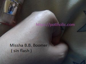 missha prebase iluminadora swatch sin flash