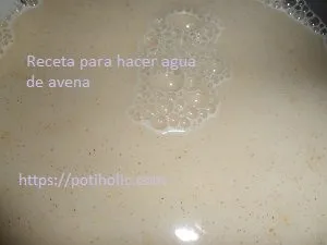 Receta casera para hacer agua de avena