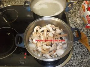 champiñones al ajillo crudos