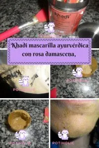 khadi mascarilla ayurverdica con rosa damascena